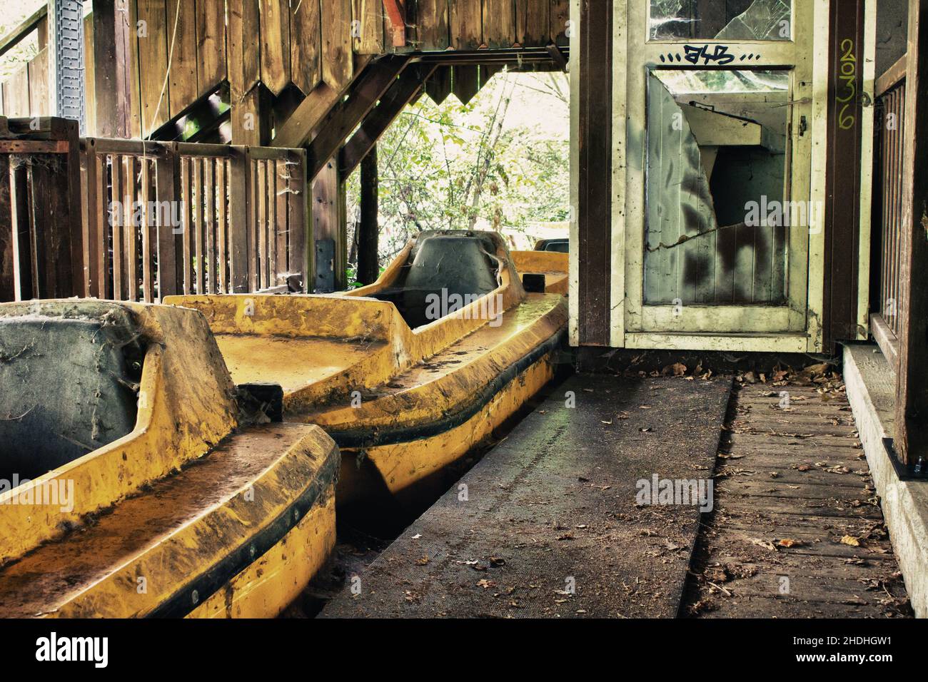 barca, boathouse, spreepark, barche, boathouses Foto Stock