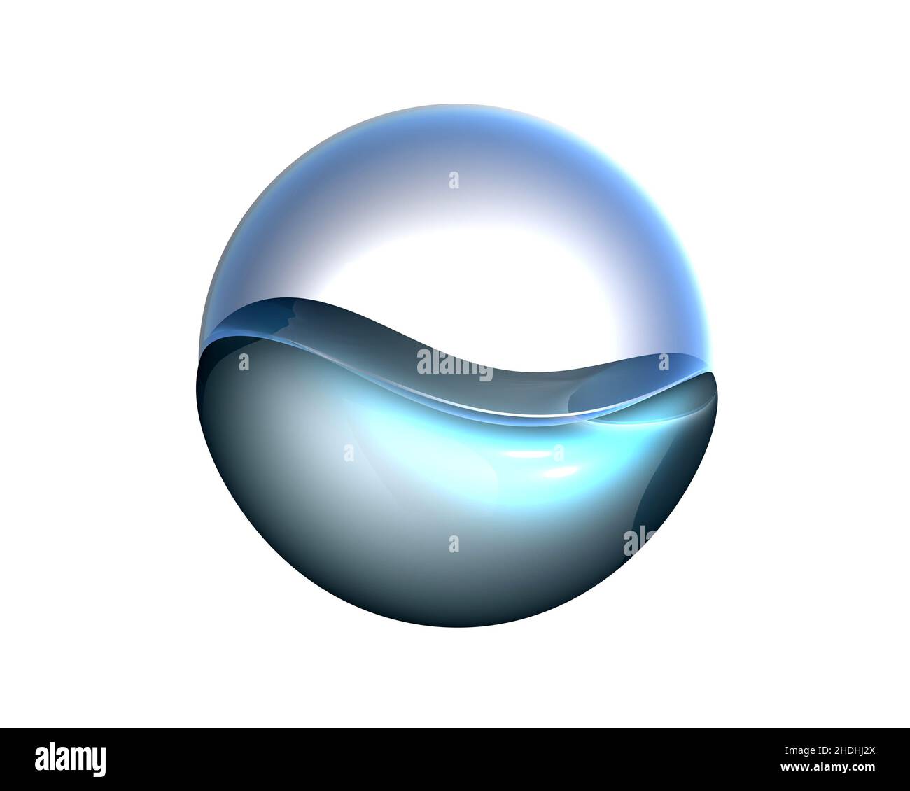 acqua, onda, sfera, onde, sfere Foto Stock