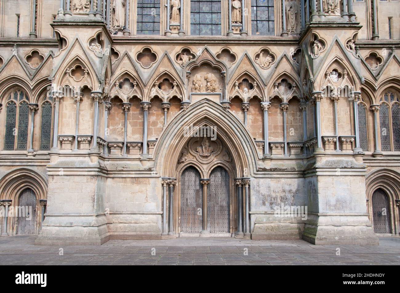 stile gotico, pozzi cattedrale, stile gotico Foto Stock