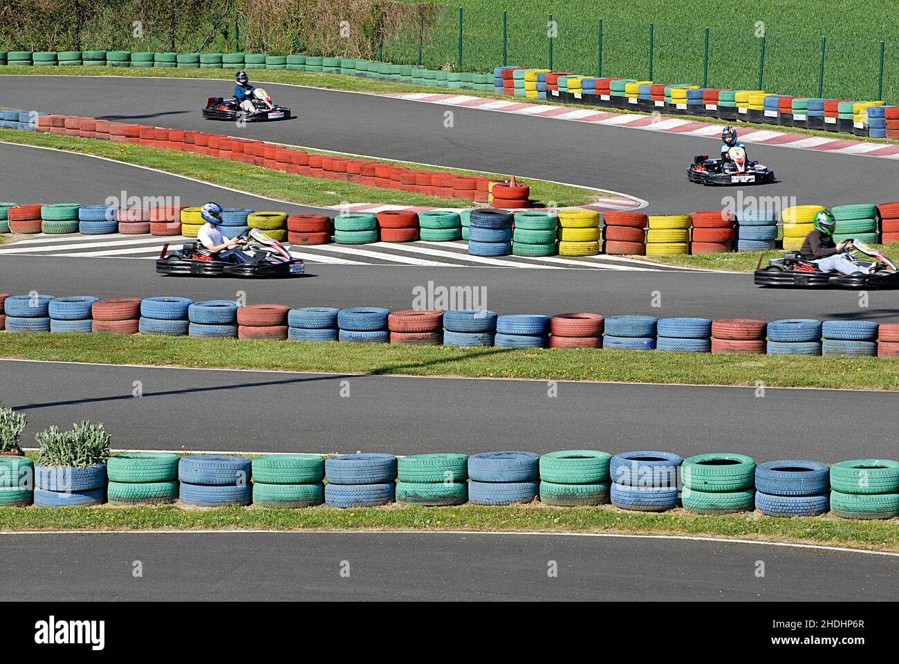 corso, kart, go cart, corsi, kart, go-cart Foto Stock