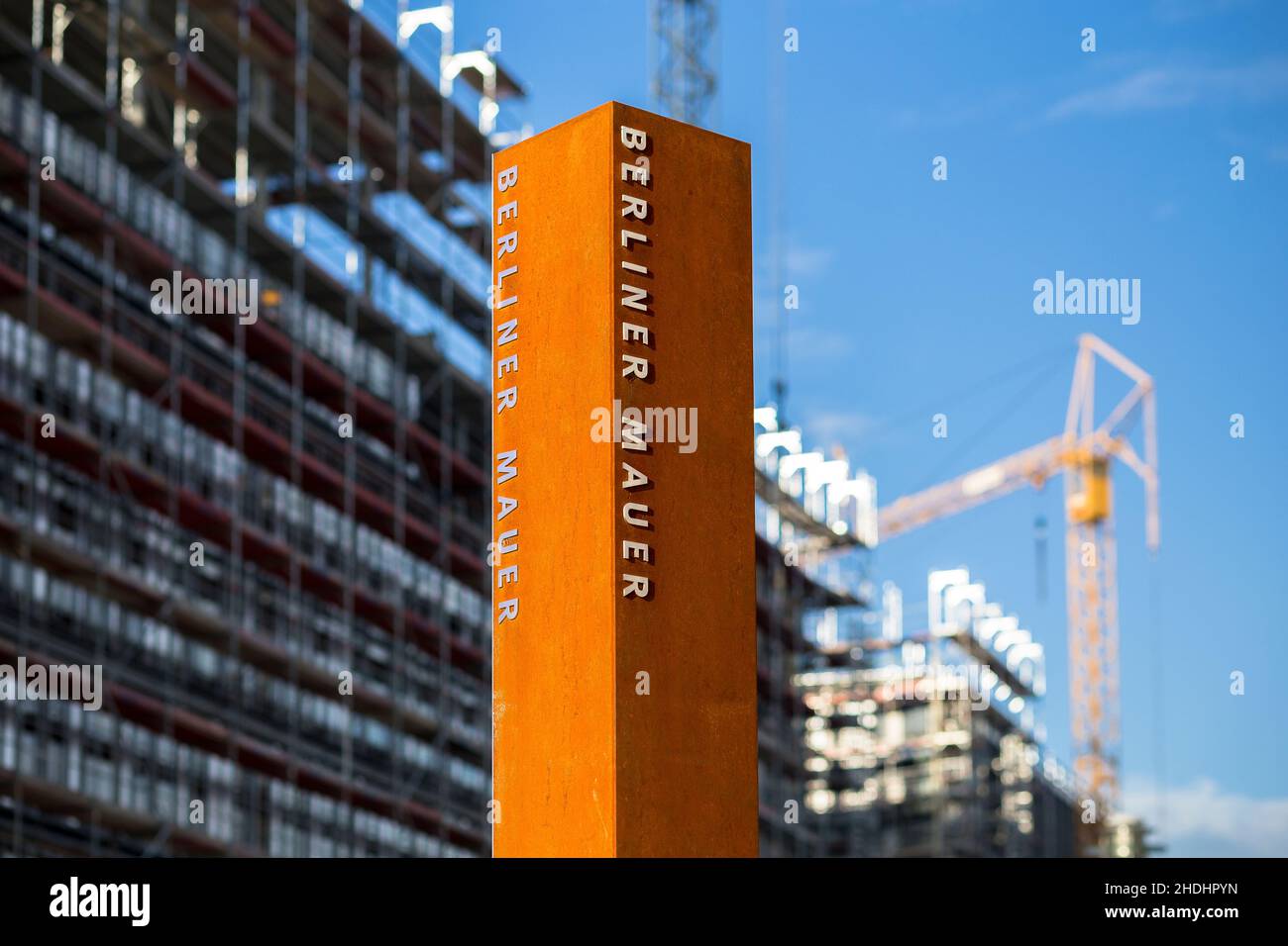 muro di berlino, memoriale, stele, memoriali, stele Foto Stock