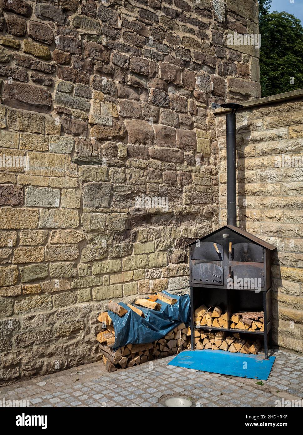 stufa di legno, stufe, stufe di legno Foto Stock