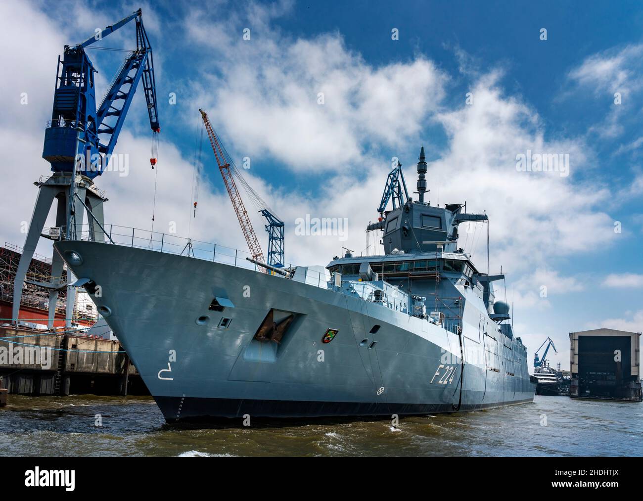 sassonia anhalt, fregata, marina tedesca, sassonia-anhalt, fregate, navate tedesche Foto Stock