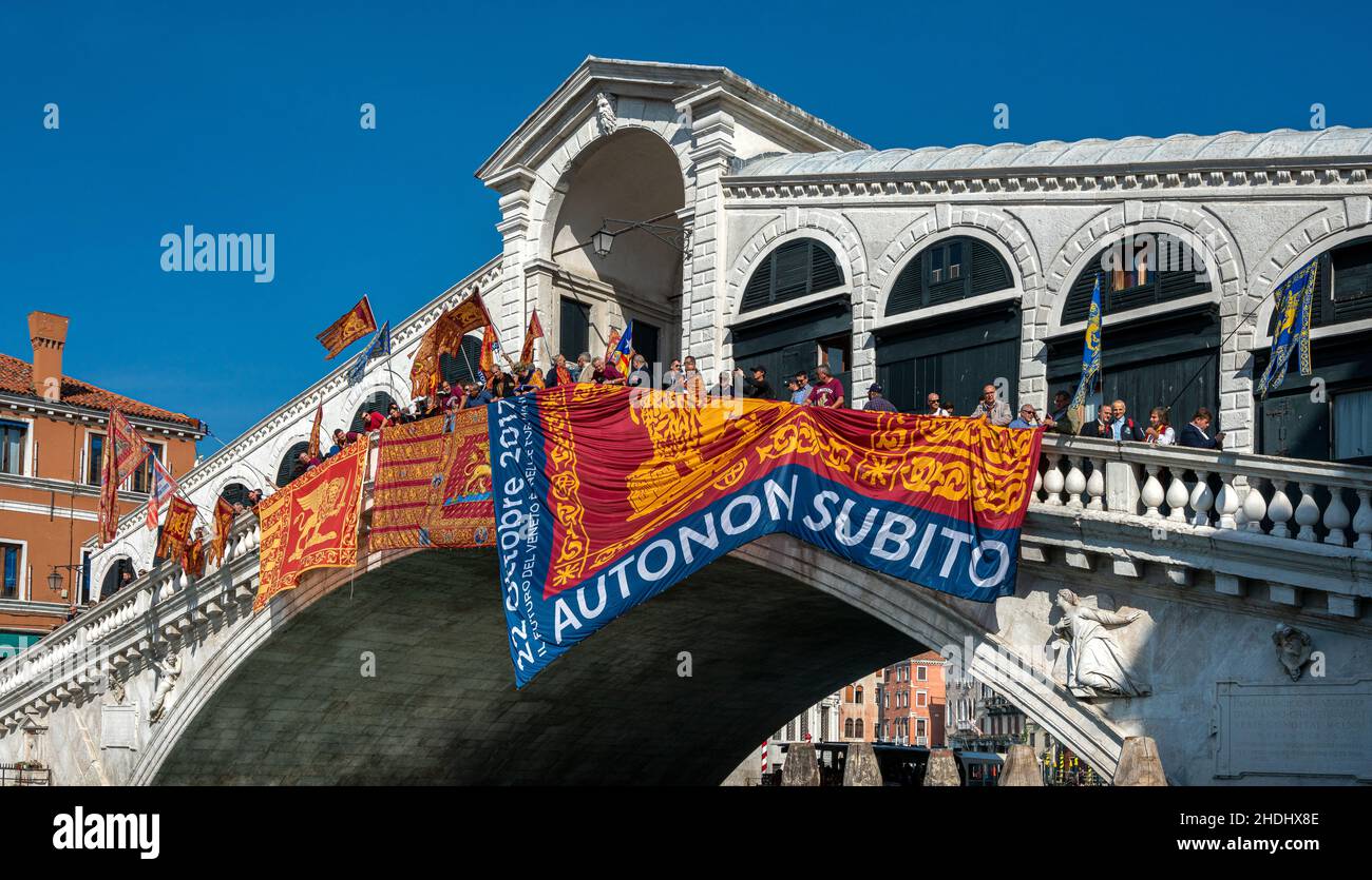 venezia, manifestanti, venici Foto Stock