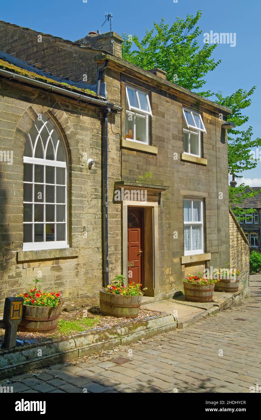 Regno Unito, West Yorkshire, Haworth, The Old School Room Foto Stock