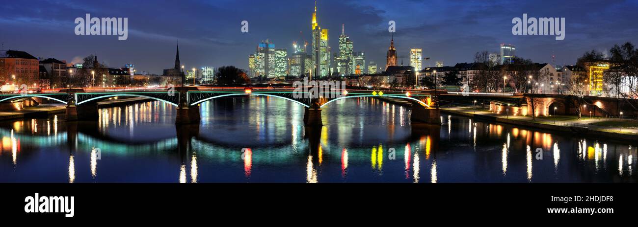 francoforte, Ignatz Bubis Bridge, frankfurts Foto Stock