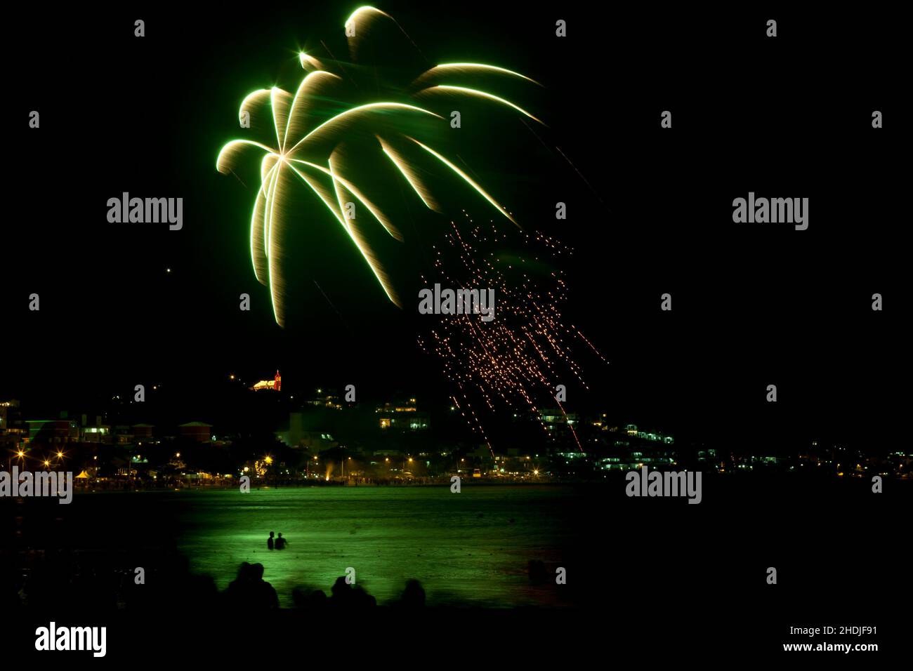 luci, fuochi d'artificio, capodanno, luce, fuochi d'artificio, nuovi anni Foto Stock