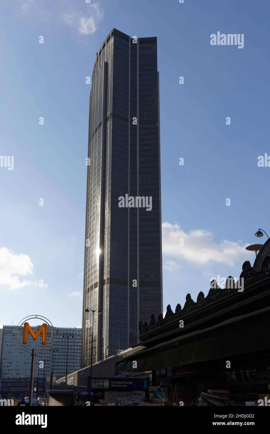 grattacielo, tour di montparnasse, altipiani, grattacieli, tour montparnasses Foto Stock
