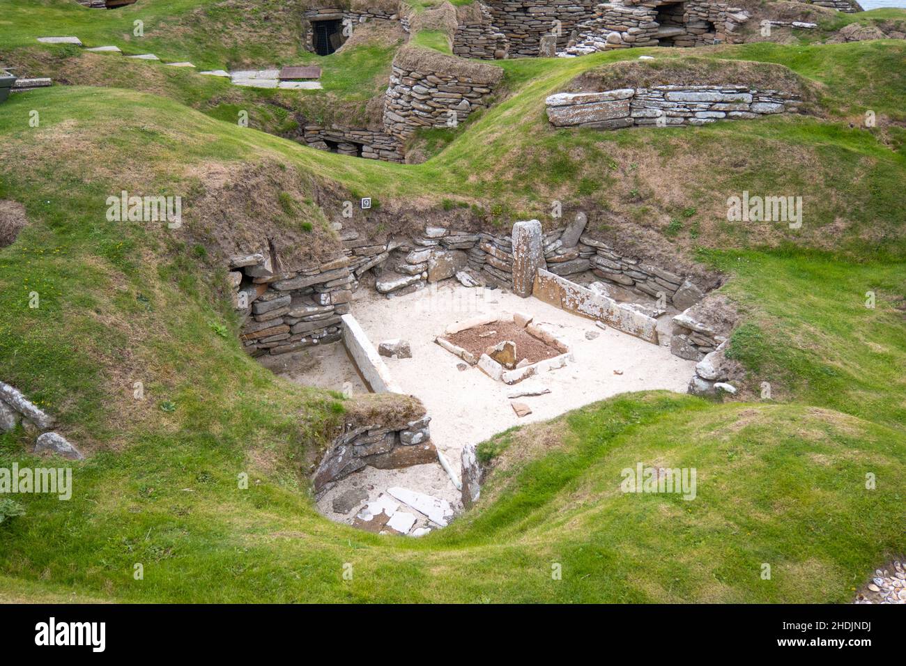 Skara Brae, Mainland Orkney, Scozia, Regno Unito Foto Stock