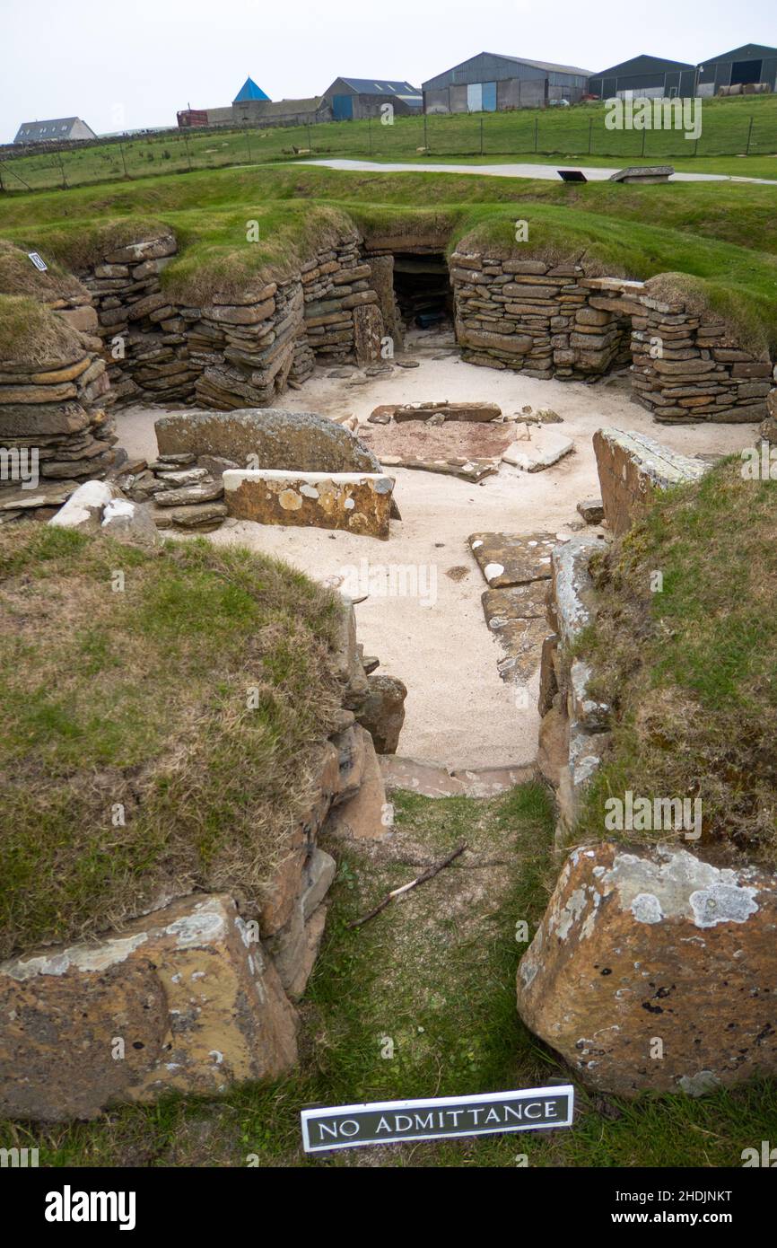 Skara Brae, Mainland Orkney, Scozia, Regno Unito Foto Stock