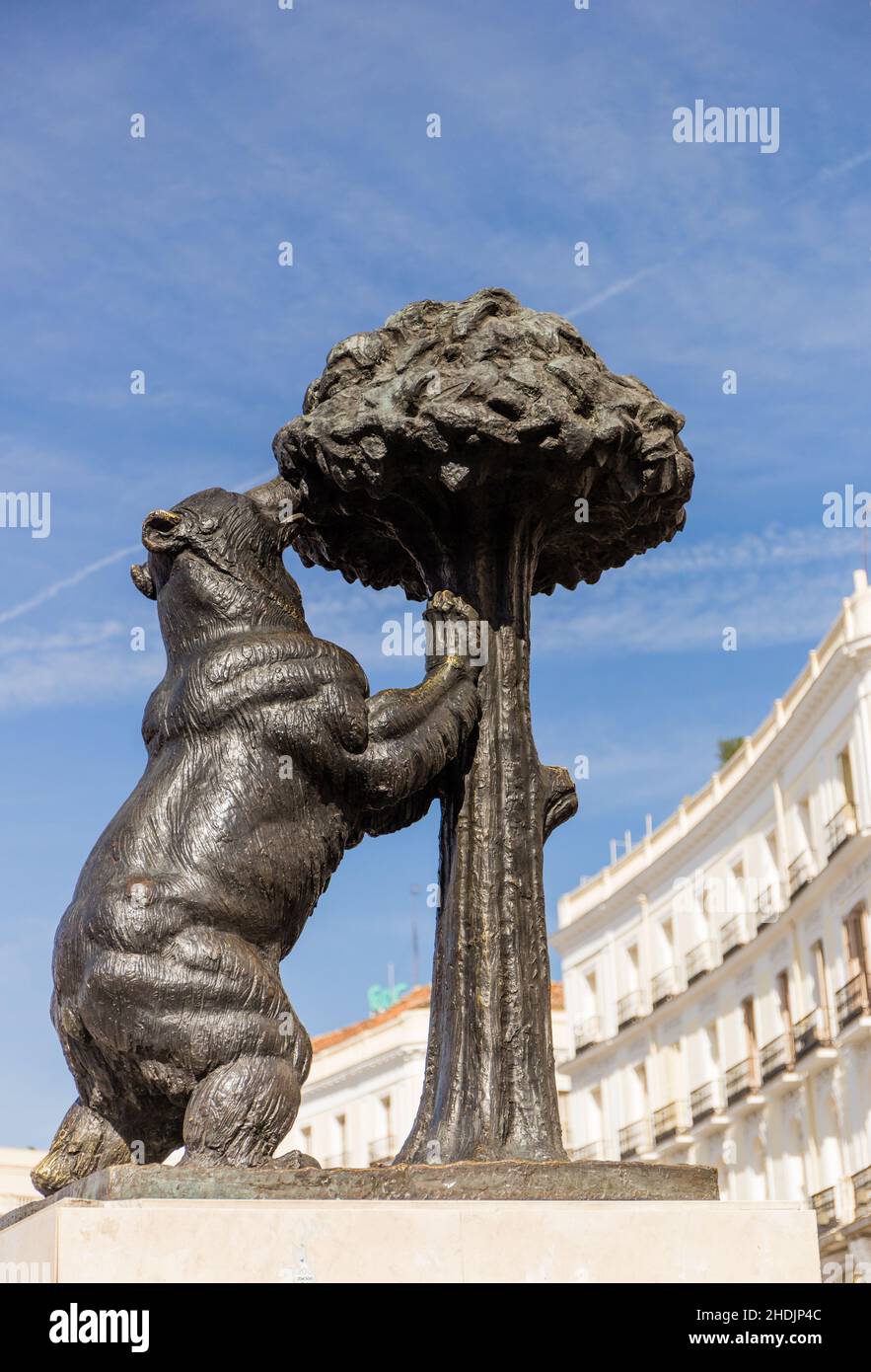 statua, orso, madrid, statue, orsi, capitale della spagna, madridi Foto Stock