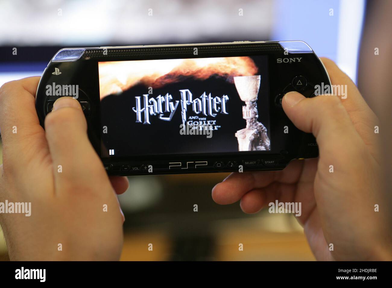 PSP-portabel PlayStation - Harry Potter Game.Electronic Arts sviluppatore di videogiochi è stato responsabile della realizzazione dei videogiochi di Harry Potter. Foto Stock