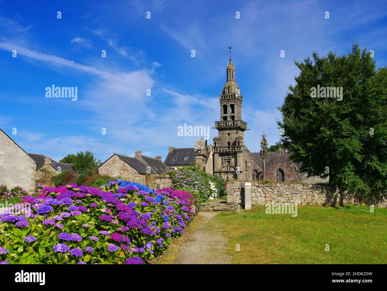 plomodiern, Sainte-marie-du-menez-hom Foto Stock