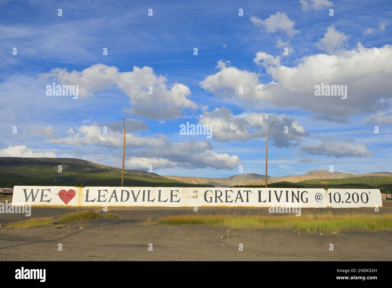 La storica città mineraria a 10'000 piedi, Leadville CO Foto Stock