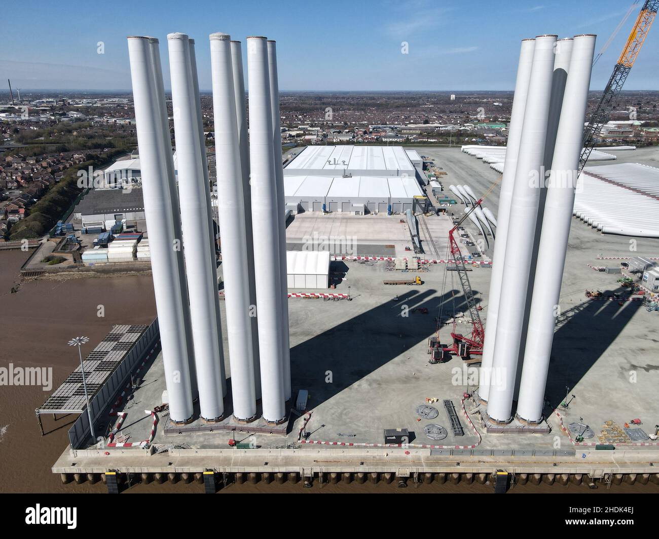 La fabbrica Siemens di Hull produce turbine eoliche Foto Stock