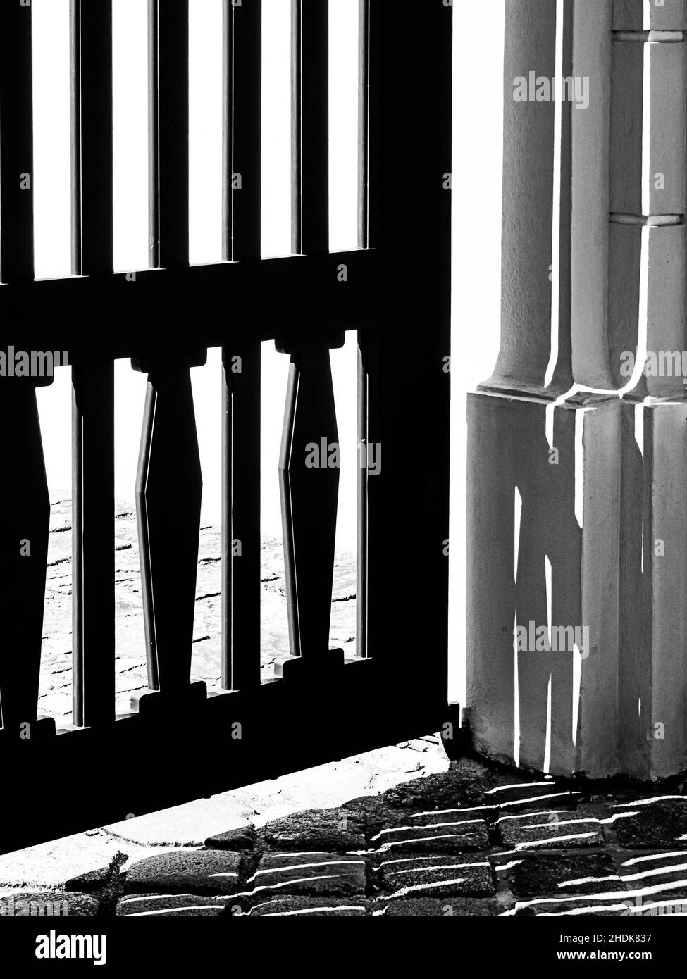 ombra, graficamente, porta, ombre, grafici, cancelli Foto Stock