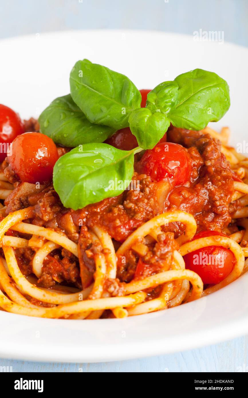spaghetti, bolognesi, spaghettis, bolognesi Foto Stock