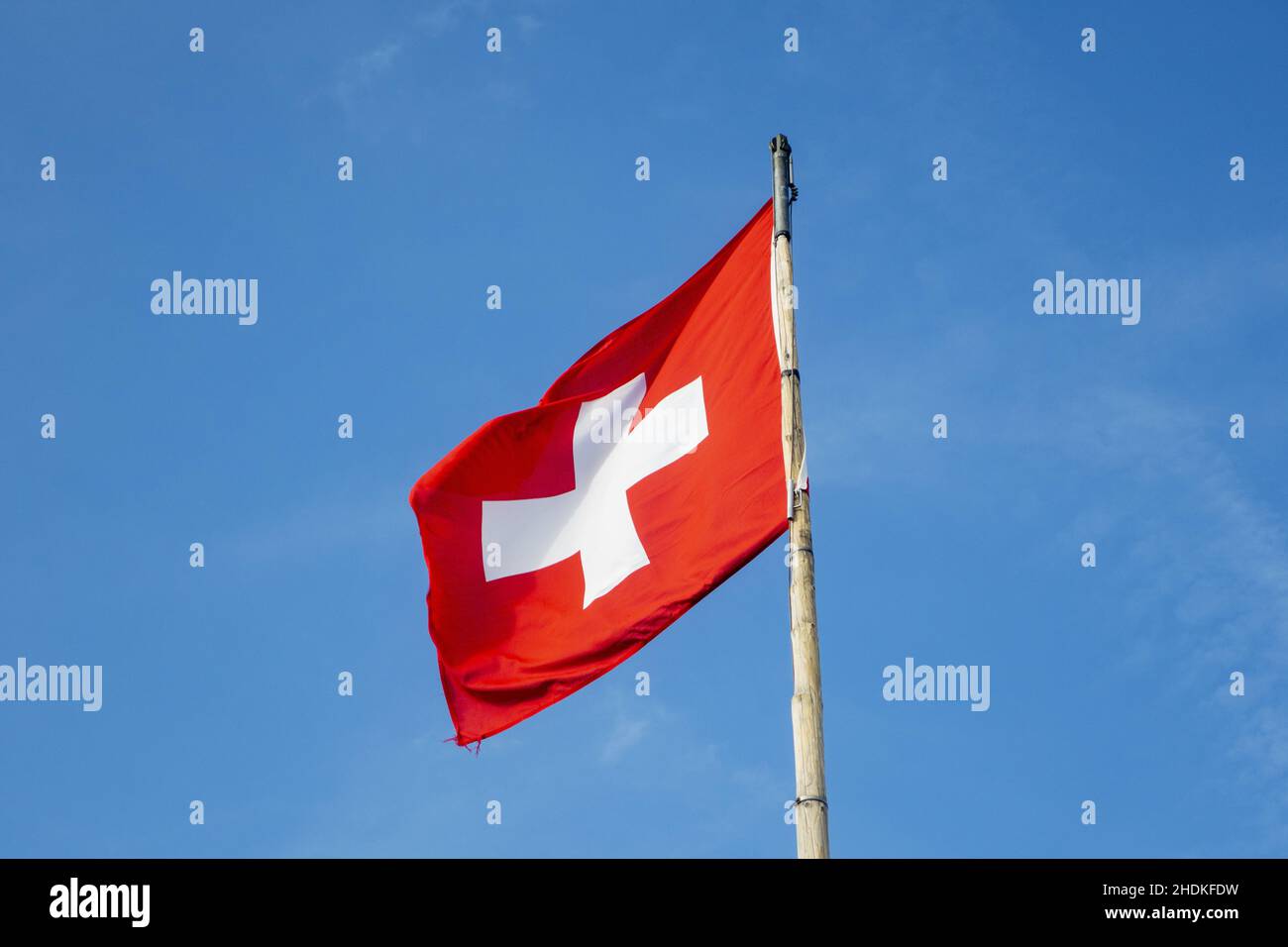 bandiera svizzera, bandiere svizzere Foto Stock