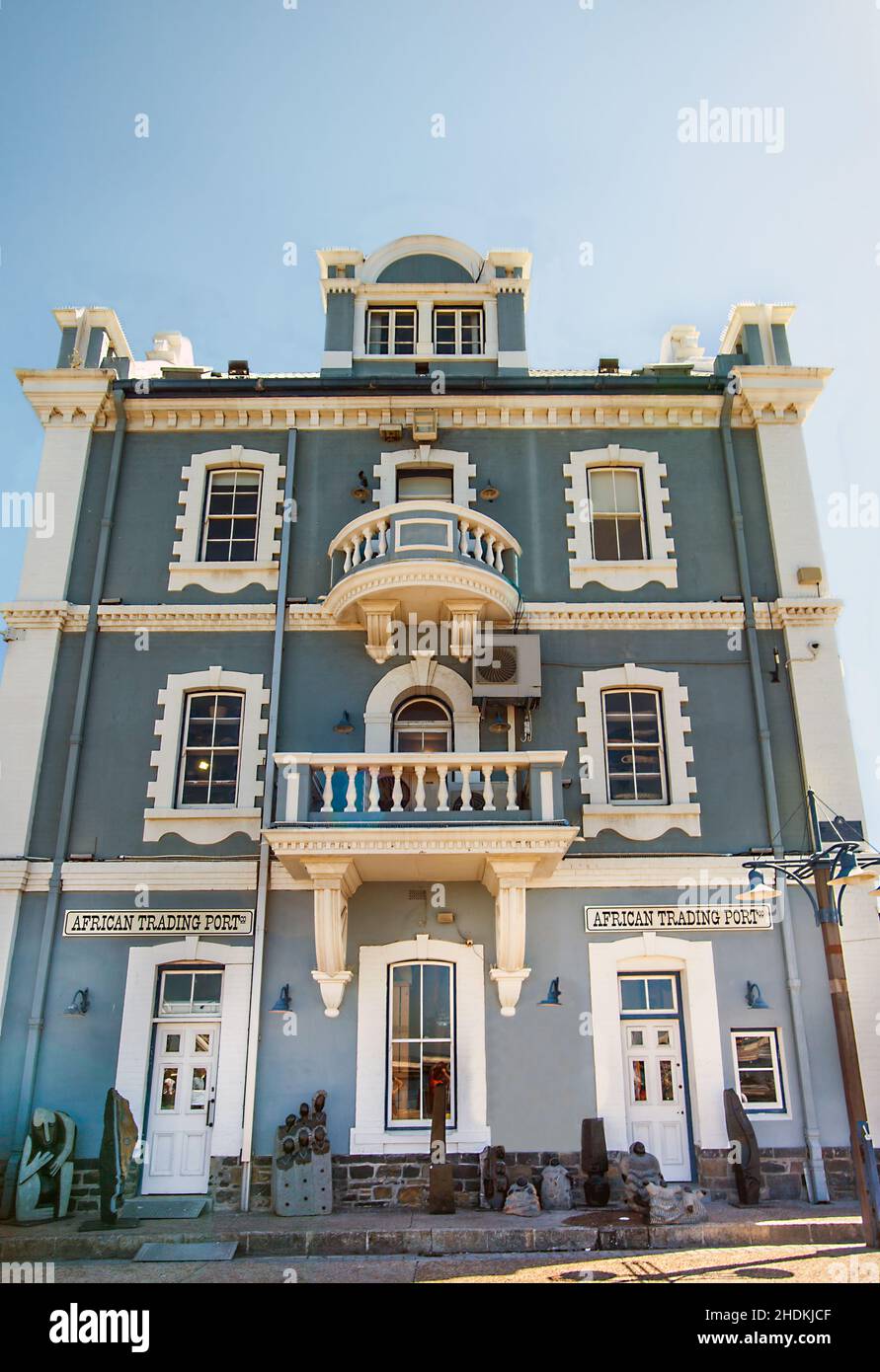 porto commerciale africano, vecchio edificio del capitano del porto Foto Stock