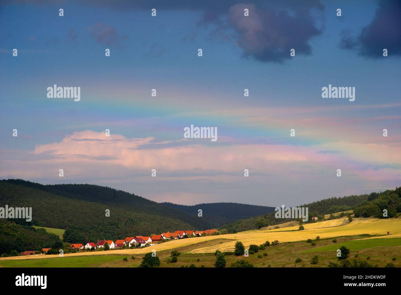 arcobaleno, kahla, turingia, arcobaleno, kahlas, thuringias Foto Stock