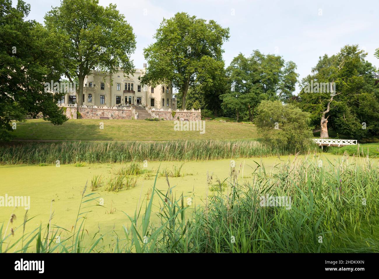 Area verde, Manor House Kittendorf, parchi Foto Stock