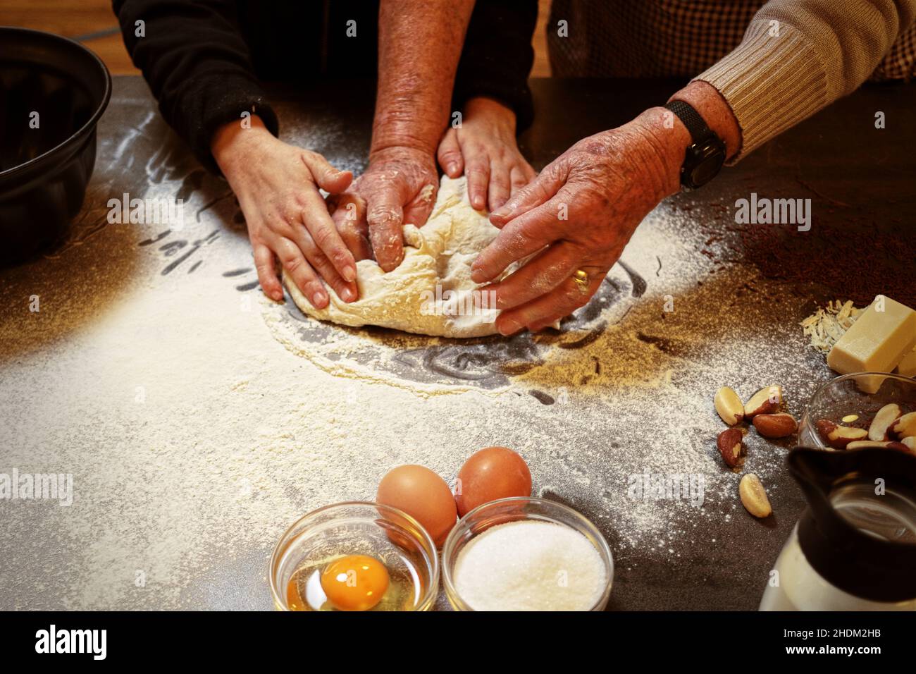 cottura, impastatura, impasti, impasti Foto Stock