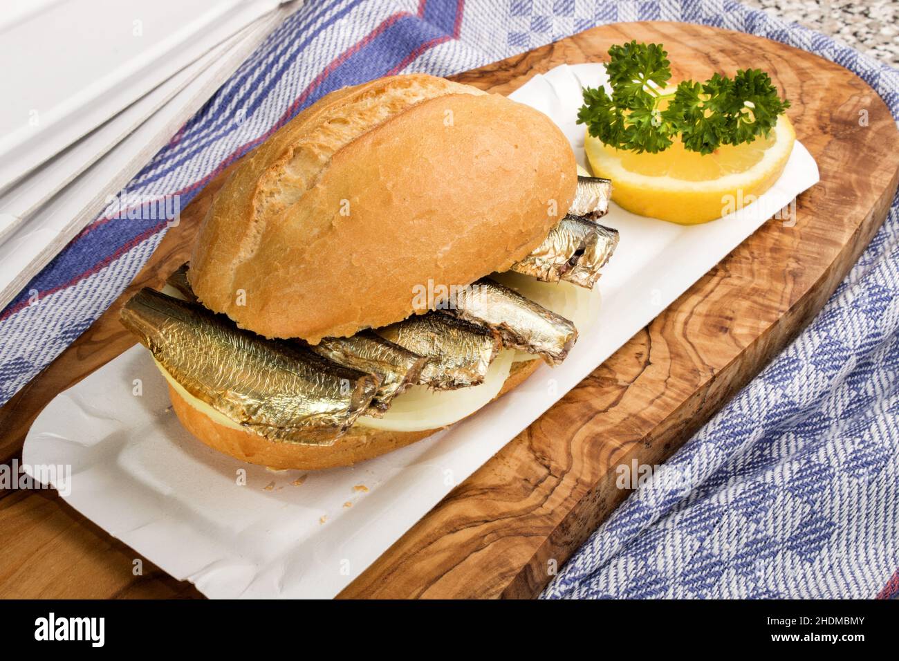 snack, sandwich di pesce, buckling, snack, sandwich di pesce Foto Stock