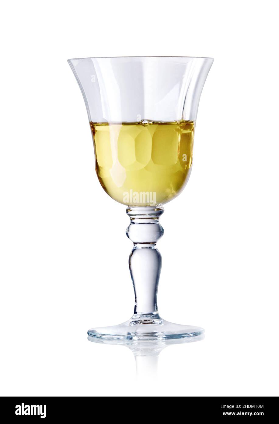 vino bianco, vetro cristallino, vini bianchi Foto Stock