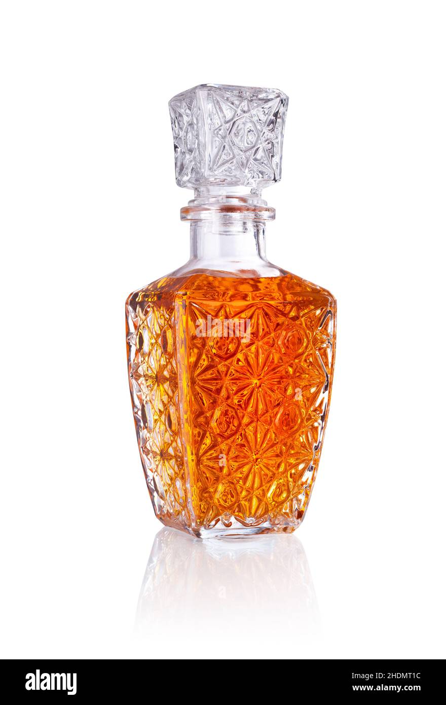 bottiglia, cristallo, whiskey, bottiglie, cristalli, alcol, whisky Foto Stock