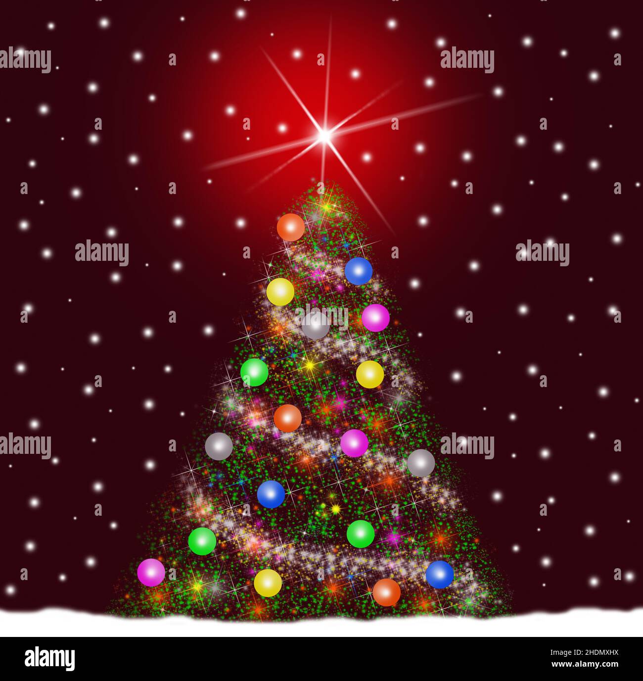 natale, illustrazione, albero di natale, buon natale, x-mas, natale, illustrazioni, alberi di natale Foto Stock