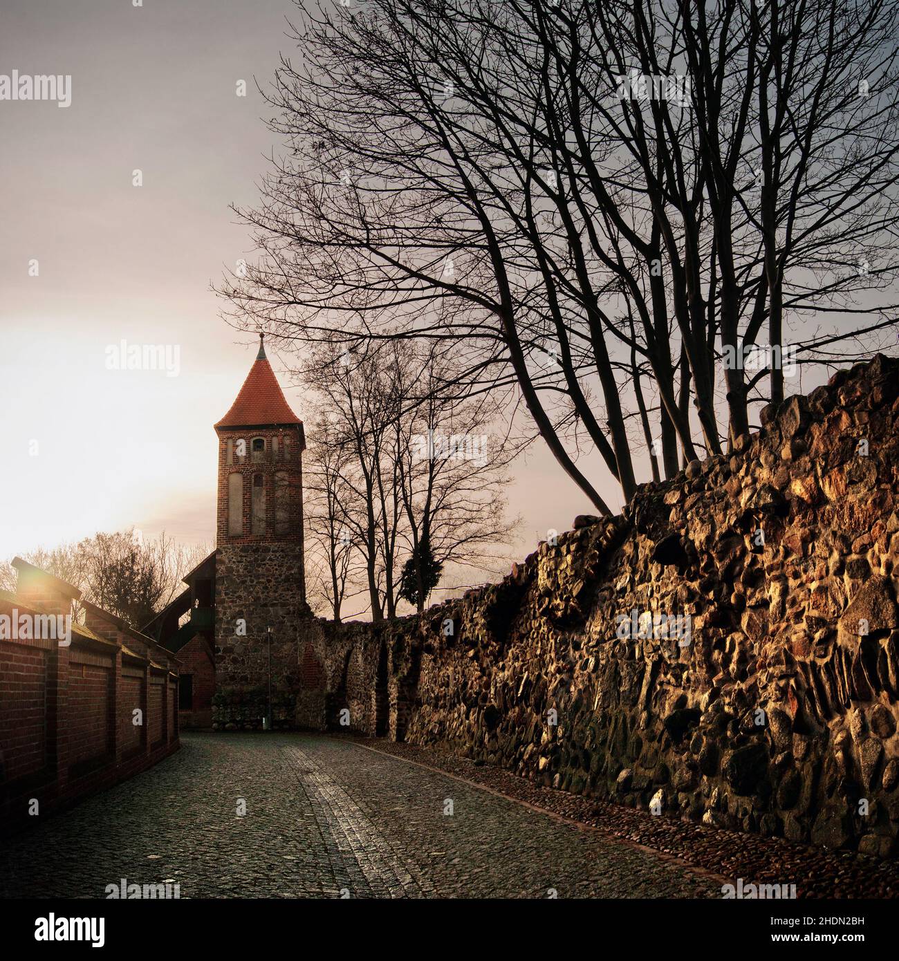 mura della città, jüterbog, mura Foto Stock