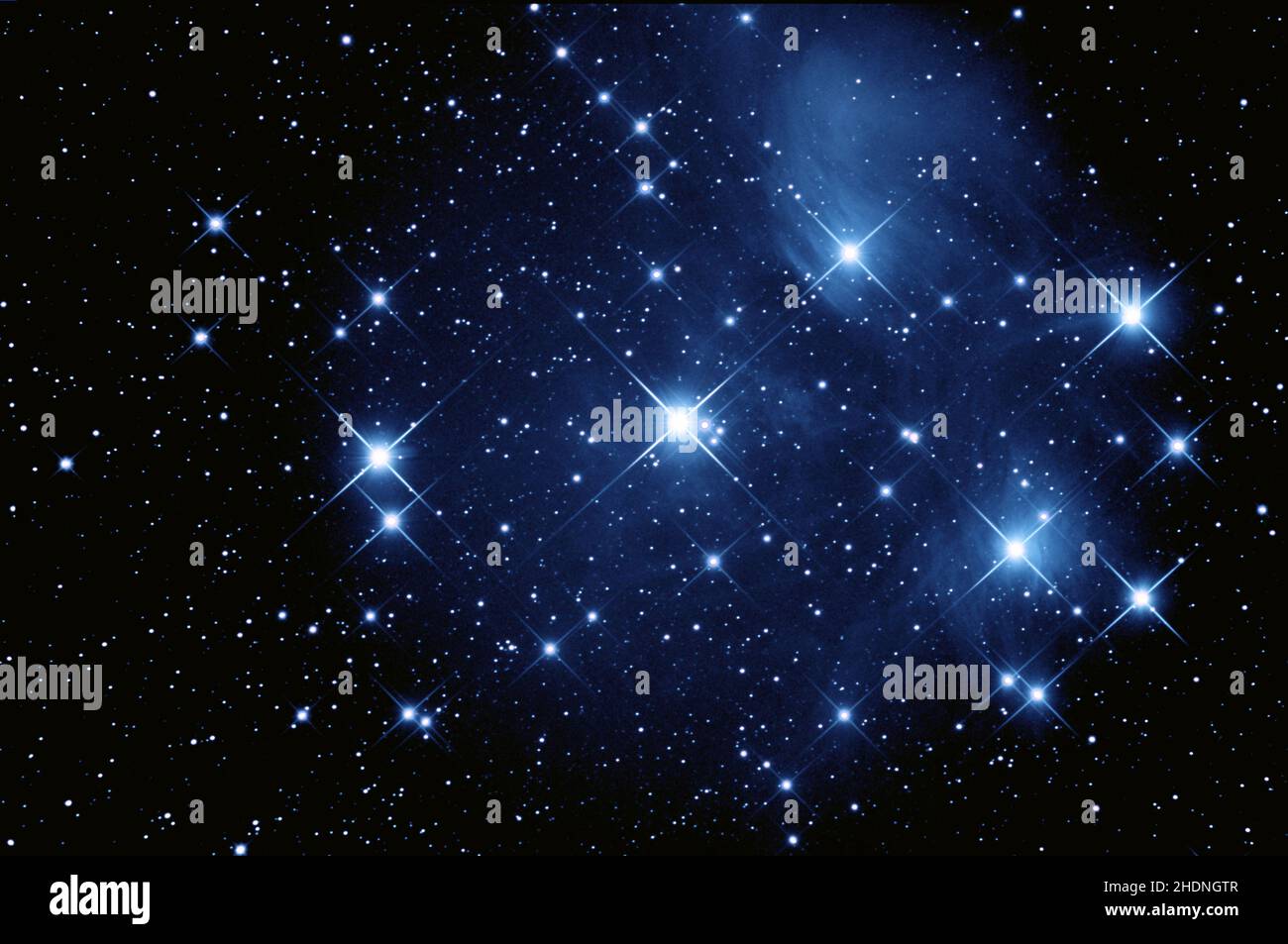 cluster open star, plejaden Foto Stock