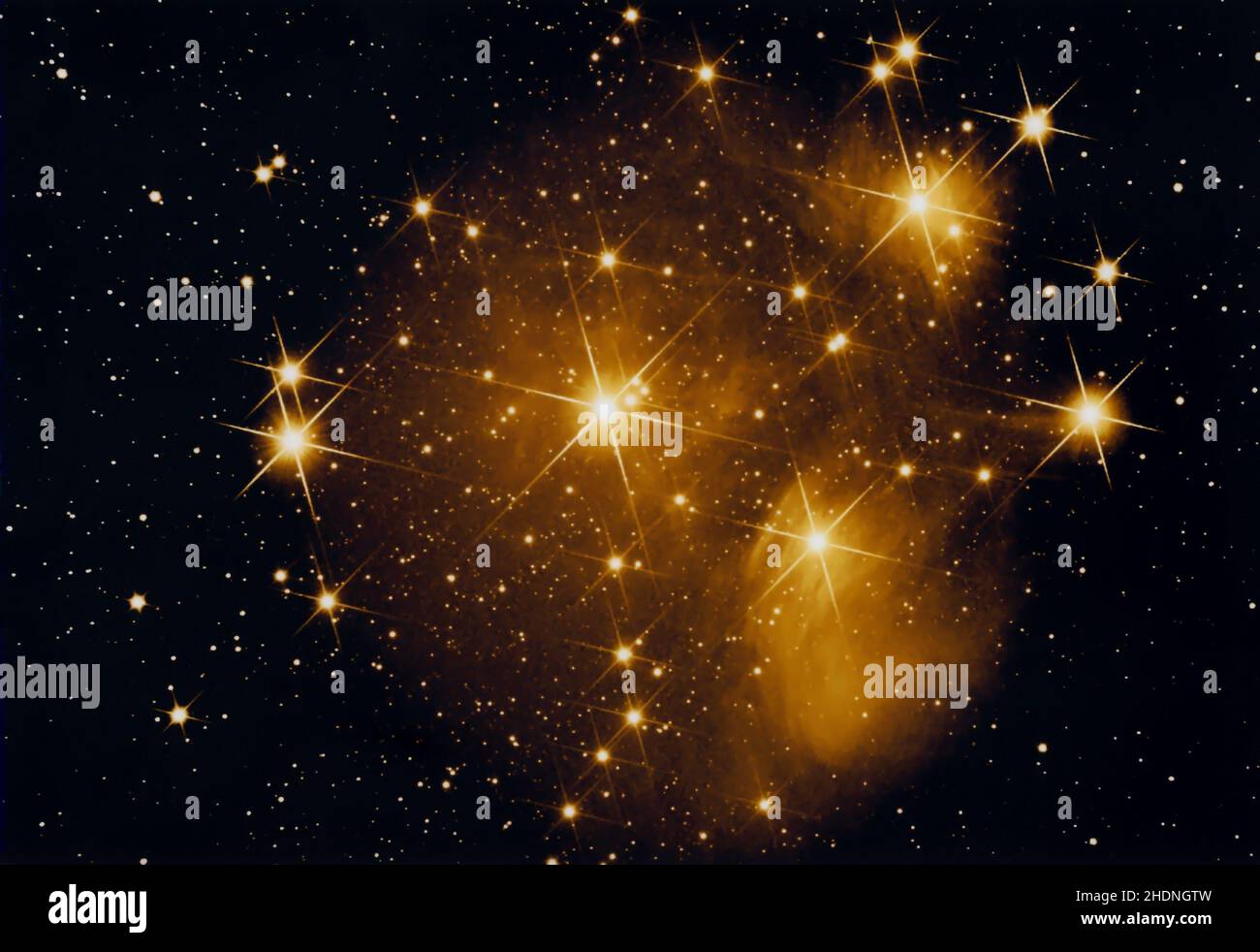 cluster open star, plejaden Foto Stock