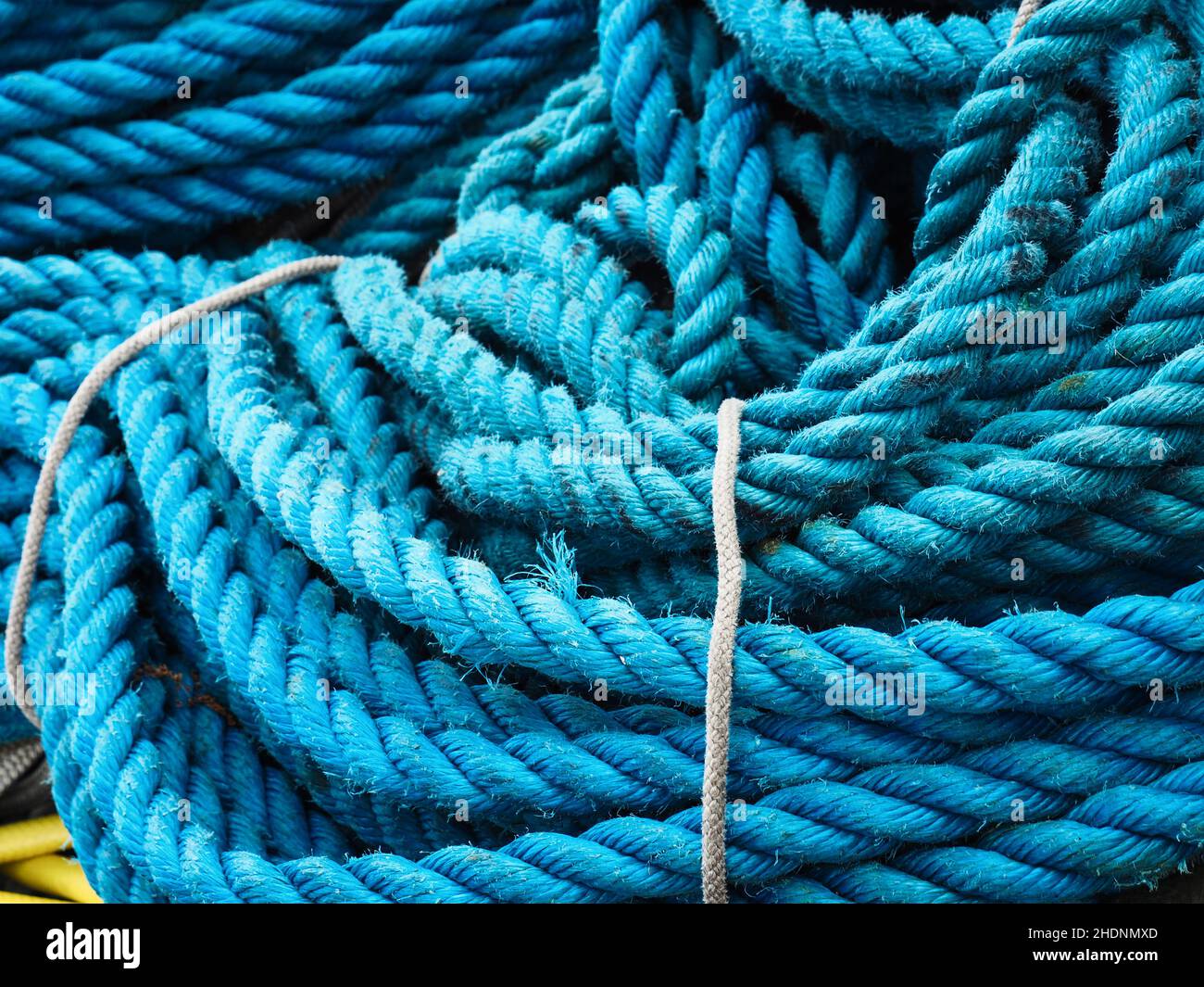 rugiada, corda, marmellata di barca, rugiada, corde, ingorghi della barca Foto Stock