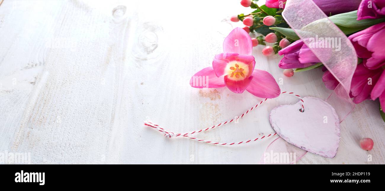 bouquet di tulipani, giorno delle madri, bouquet di tulipani, giorni delle madri Foto Stock