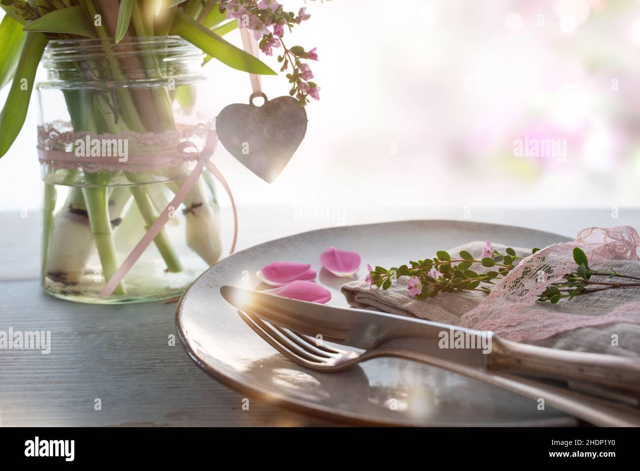 giorno delle madri, copertura del tavolo, giorni delle madri, coperture del tavolo Foto Stock