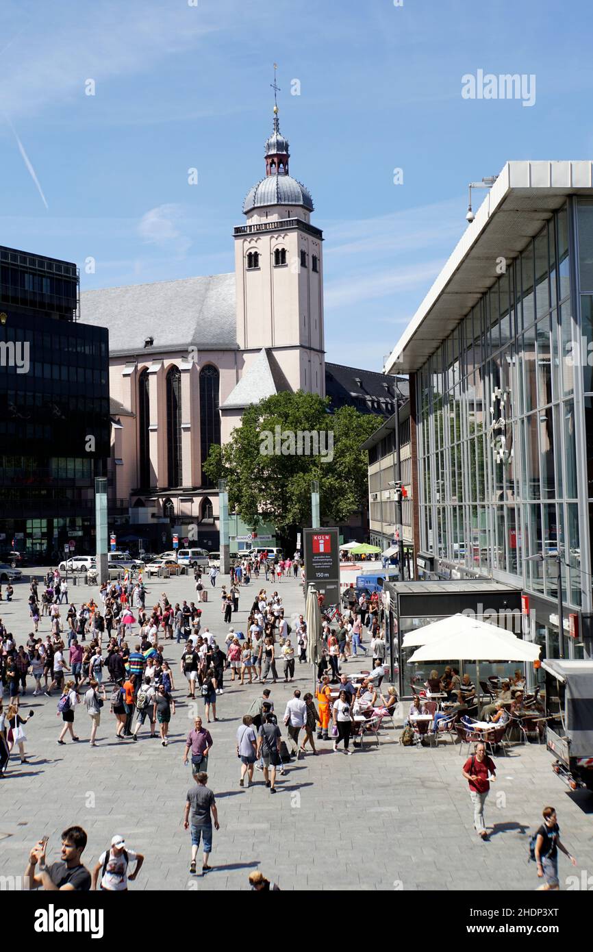 colonia, piazzale della stazione, cologne, piazzali della stazione Foto Stock