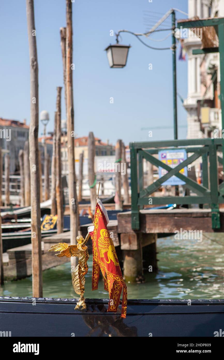 bandiera, venezia, bandiere, venices Foto Stock