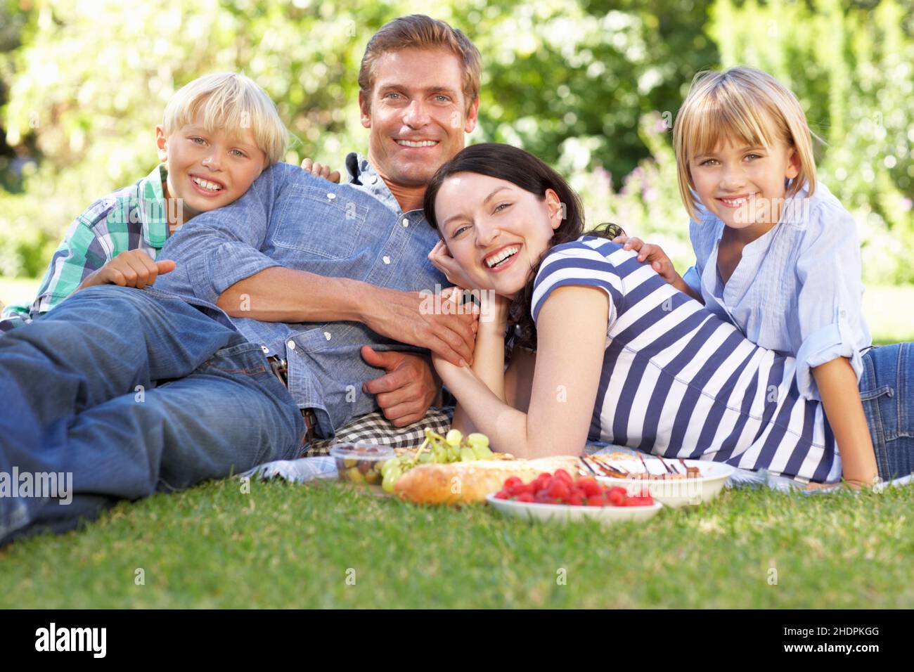 parco, famiglia, picnic, parchi, famiglie, picnic Foto Stock