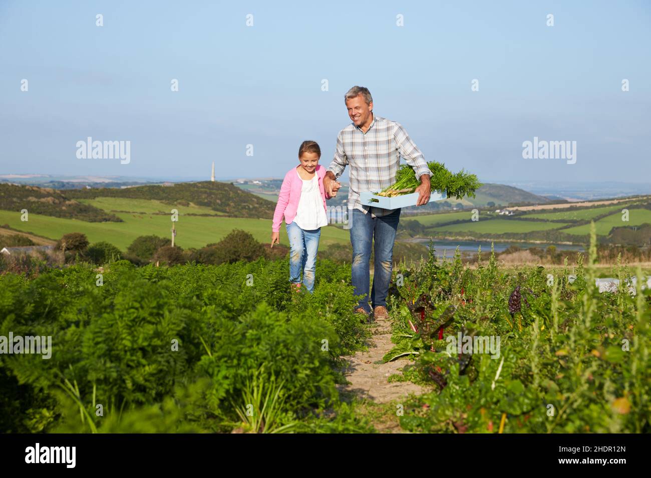 agricoltura, agricoltura, figlia, coltivatore, agricole, figlie, agricoltori Foto Stock