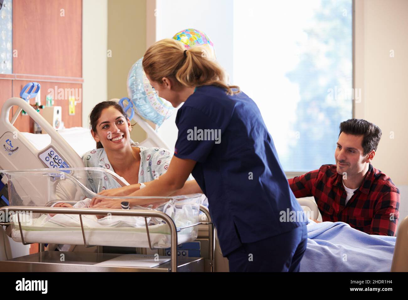 famiglia, ospedale, postnatale, famiglie, clinica, ospedali, centro medico Foto Stock