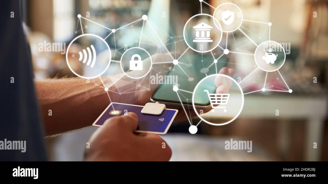 carta di credito, smartphone, lettore di carte di credito, smart phone, smartphone, smartphone, lettori di schede Foto Stock