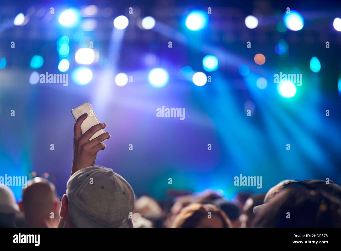 concerto, smartphone, riprese, smartphone, smartphone, smartphone Foto Stock