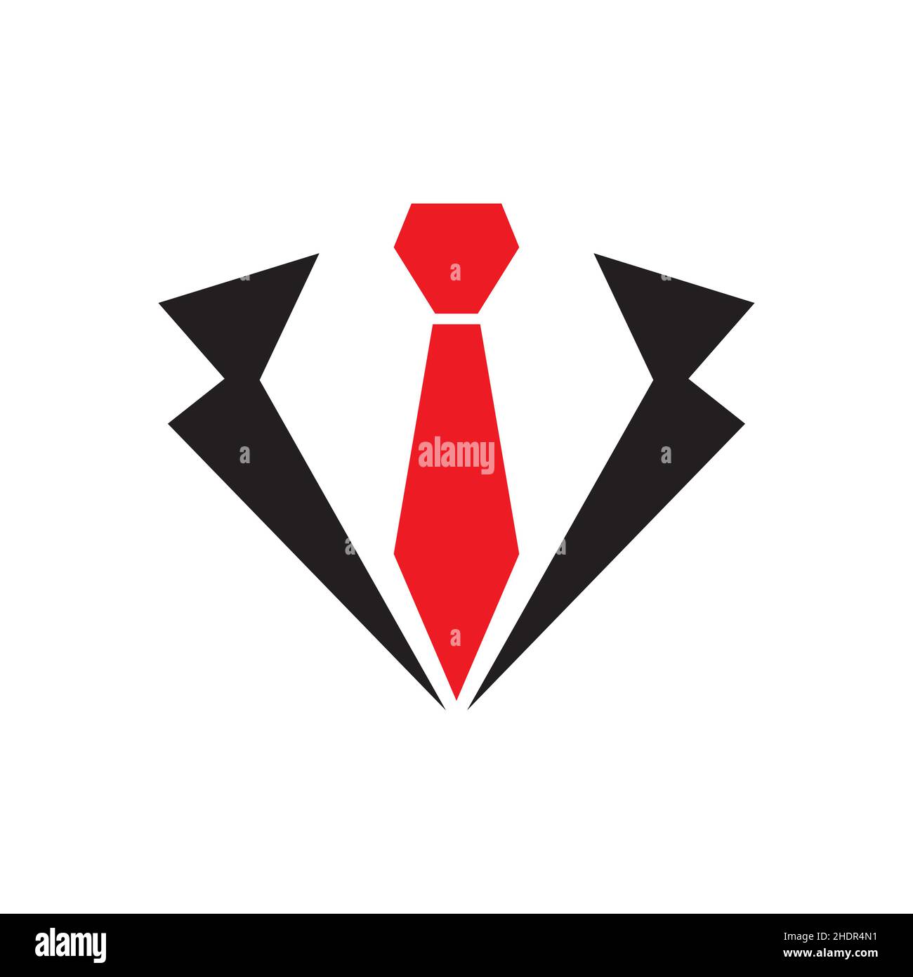 rosso business cravatta logo design vettore grafico simbolo icona illustrazione idea creativa Illustrazione Vettoriale