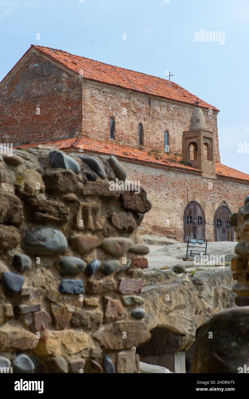 Uplistsikhe città grotta in Georgia nella regione di Gori Foto Stock