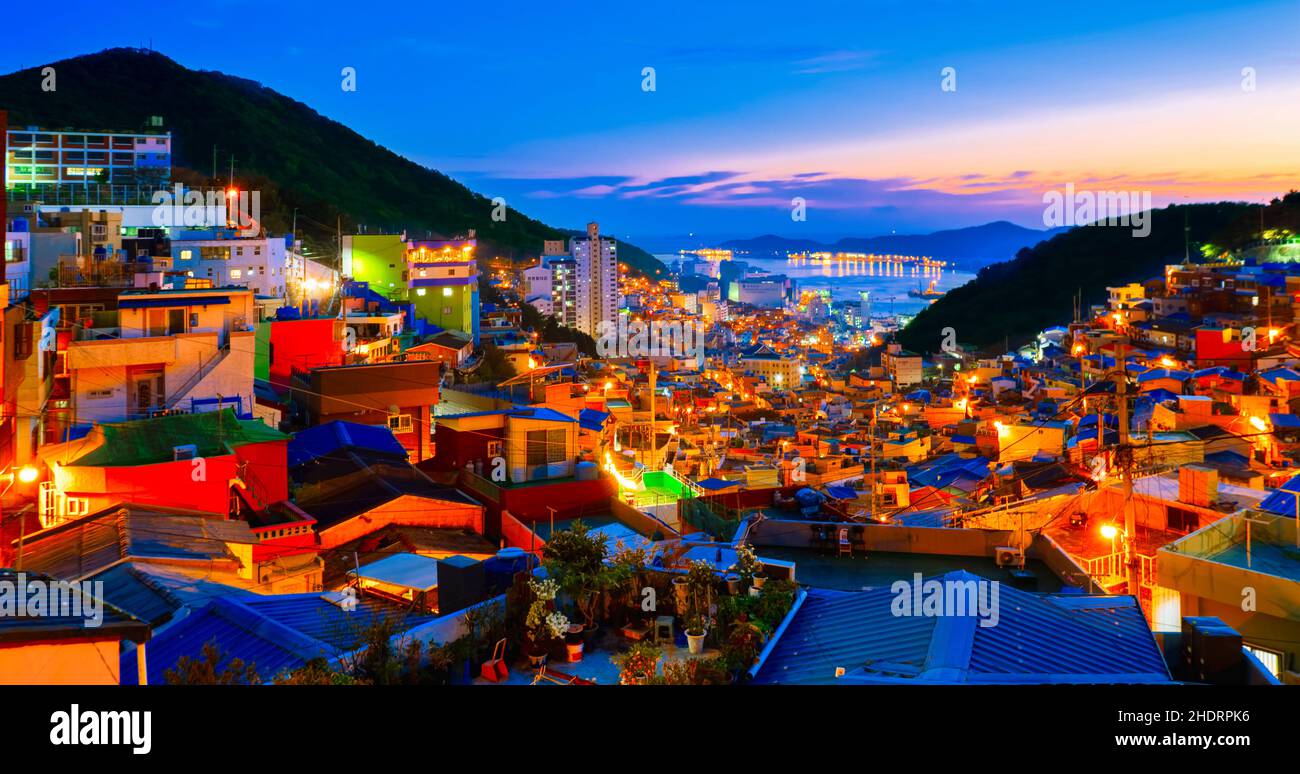 città, busan, gamcheon, città, busans Foto Stock