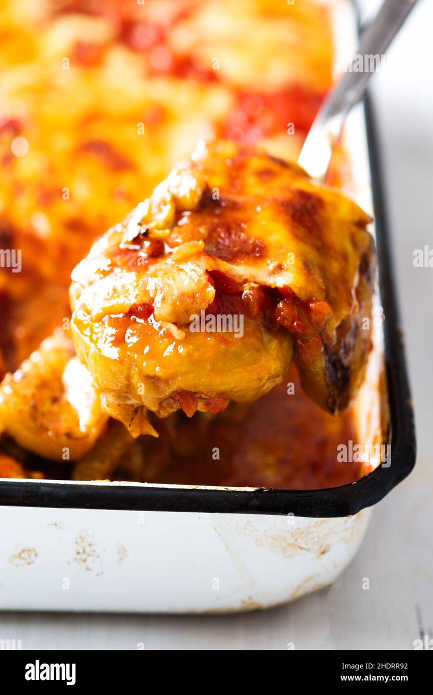 soufflé di melanzane, melanzane, melanzane Foto Stock