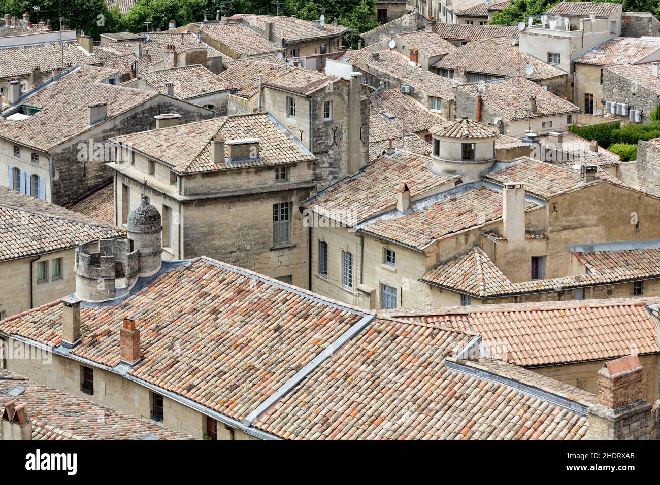 tetto in tegole, francia meridionale, tetti in tegole, francia meridionale, francia meridionale Foto Stock