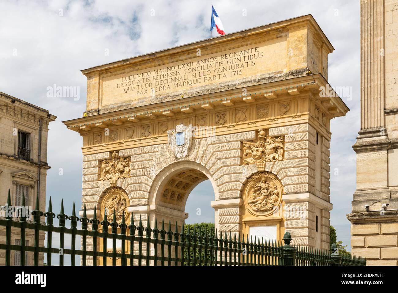 arco di trionfo, montpellier, porte du peyrou, arco di triomphe, montpellers Foto Stock