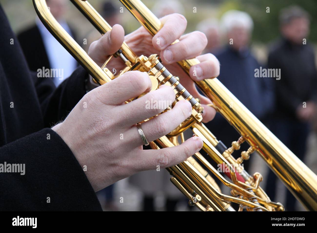 tromba, banda di ottoni, fanfare, fanfares, trombe, bande in ottone Foto Stock